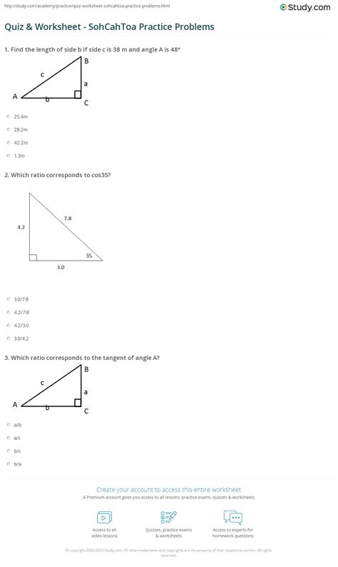 Sohcahtoa Word Problems Hw Answers Reader