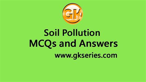 Soil Pollution Mcq Questions Answer PDF