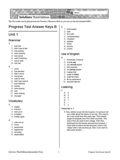 Sol Final Outcome Test Answer Key Kindle Editon