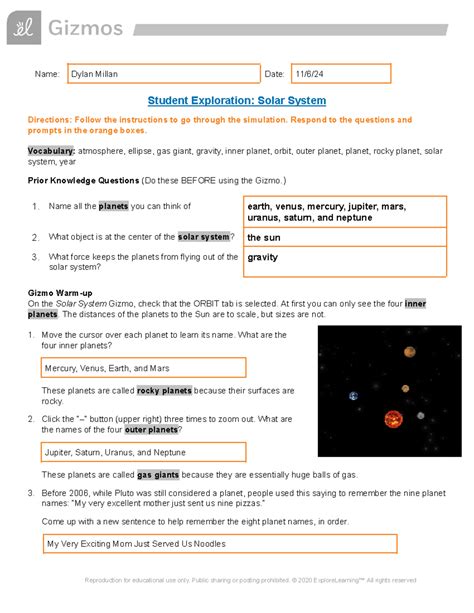 Solar System Gizmo Answers Kindle Editon