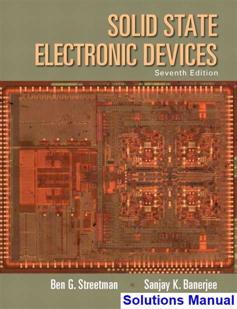 Solid State Electronic Devices Streetman Solutions Kindle Editon