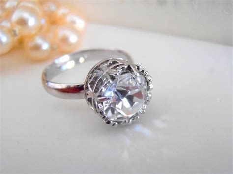 Solitaire Crystal Rings: