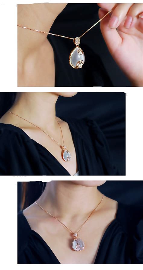 Solitaire Moonstone Necklaces: