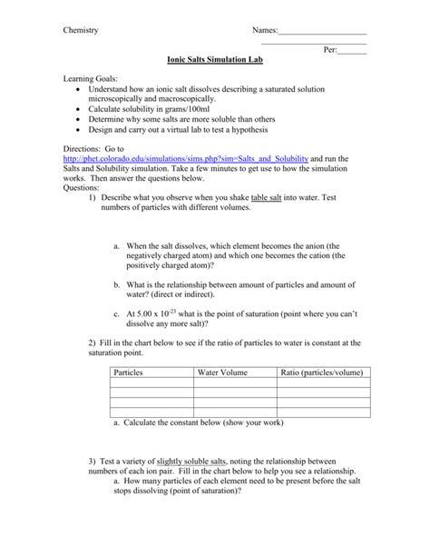 Solubility Lab Experiment With Answers PDF