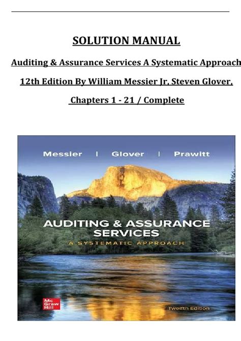 Solution Auditing Assurance Services 12th Edition Epub