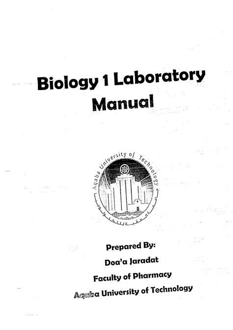 Solution Biology Lab Manual Doc