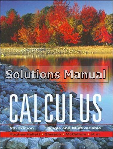 Solution Calculus Single Multivariable 5th Edition Kindle Editon