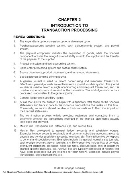 Solution Chapter 4 The Accounting Information System 6th Edition Reader