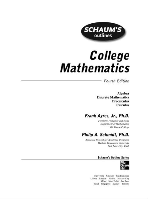 Solution For Schaum Calculus 4th Edition Reader