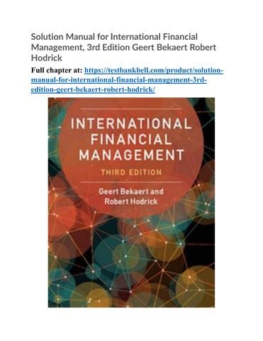 Solution International Financial Management Bekaert Reader