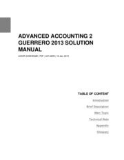 Solution Manual Advanced Accounting 2 Guerrero Doc