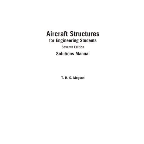 Solution Manual Aircraft Structures For Engineering Students Epub