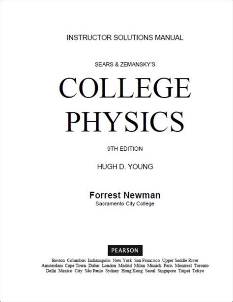 Solution Manual College Physics Sears And Zemansky Ebook Reader