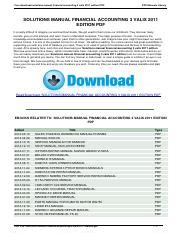 Solution Manual Financial Accounting 3 Valix 2011 PDF