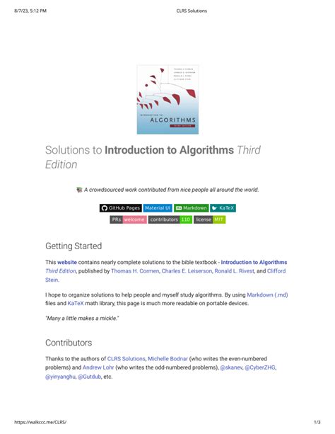 Solution Manual For Introduction To Algorithms Doc