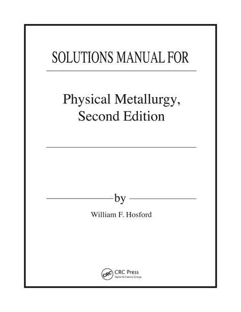 Solution Manual Hosford Doc