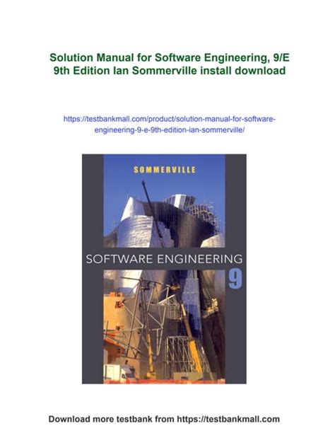 Solution Manual Ian Sommerville 9th Edition Reader