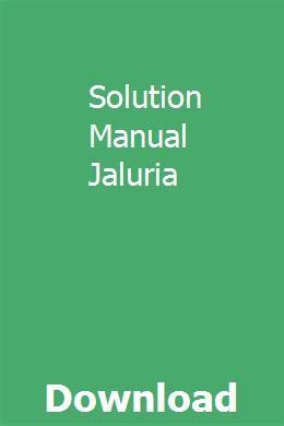 Solution Manual Jaluria Kindle Editon