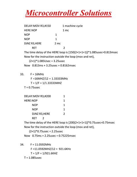 Solution Manual Of 8051 Microcontroller By Mazidi Epub