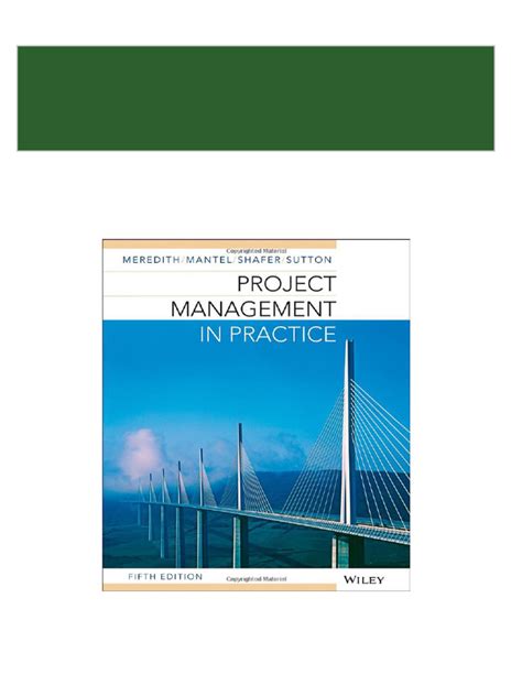 Solution Manual Project Management 5th Edition Reader