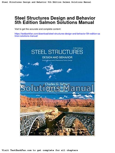 Solution Manual Steel Structures Design Salmon Doc