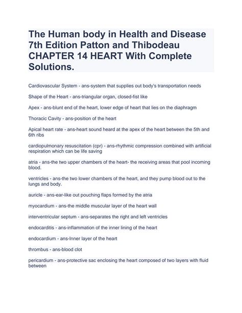 Solution Manual Thibodeau Patton Kindle Editon