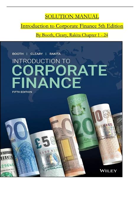 Solution Manual To Corporate Finance 5th Edition Ebook Reader