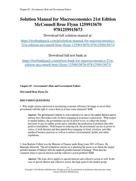 Solution Manual To Mcconnell Macroeconomics Free Pdf Reader