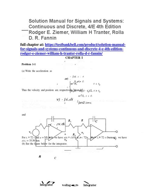 Solution Manual To Signals Systems Doc