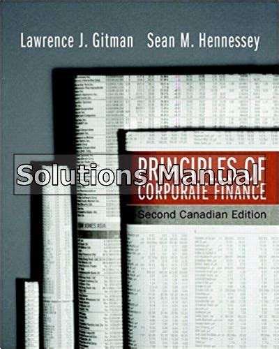 Solution Manual for Principles of Corporate Finance 2nd Canadian Edition by Gitman pdf PDF