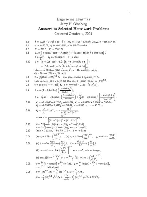 Solution Of Advanced Dynamics D Souza Doc