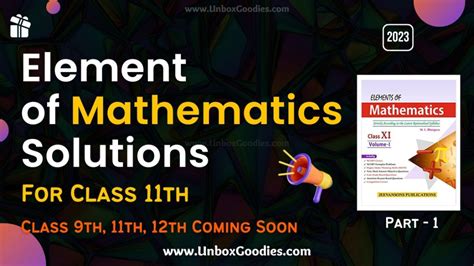 Solution Of Element Mathematics 11 Class Kindle Editon