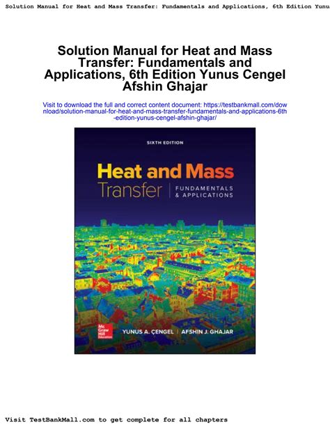 Solution Of Heat Transfer By Cengel Doc