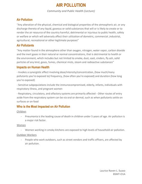 Solution To Air Pollution Article Doc