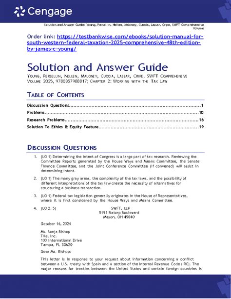 Solution To Comprehensive Problem 66 In Taxation Reader