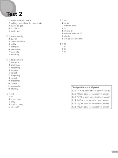 Solutions Advanced Tests Key Unit 2 Doc