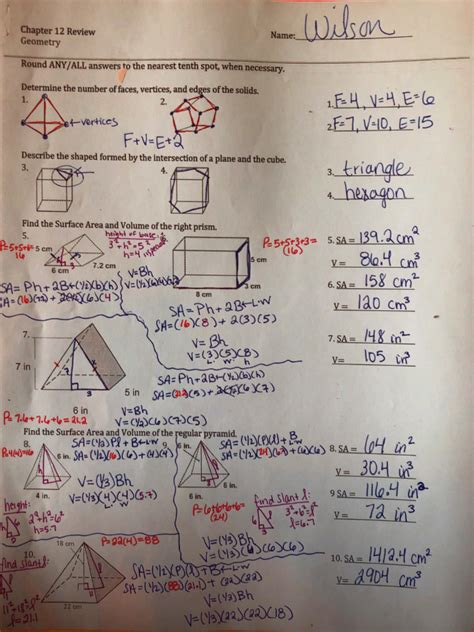 Solutions Chapter 12 Review Answers Doc