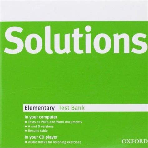 Solutions Elementary Test Bank Reader