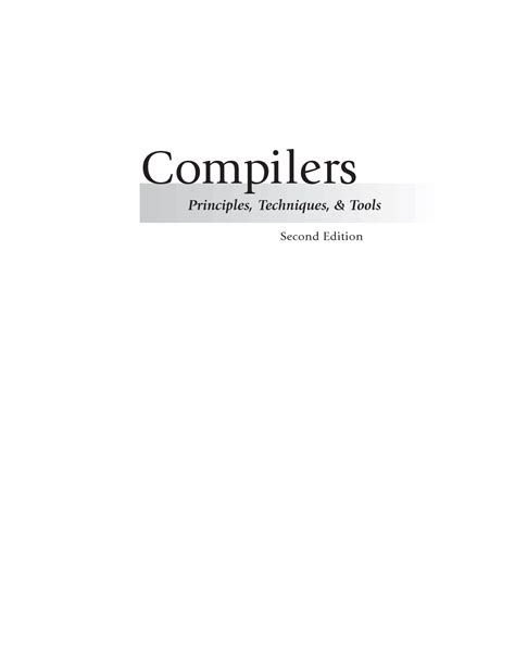 Solutions For Alfred Aho Compiler Reader