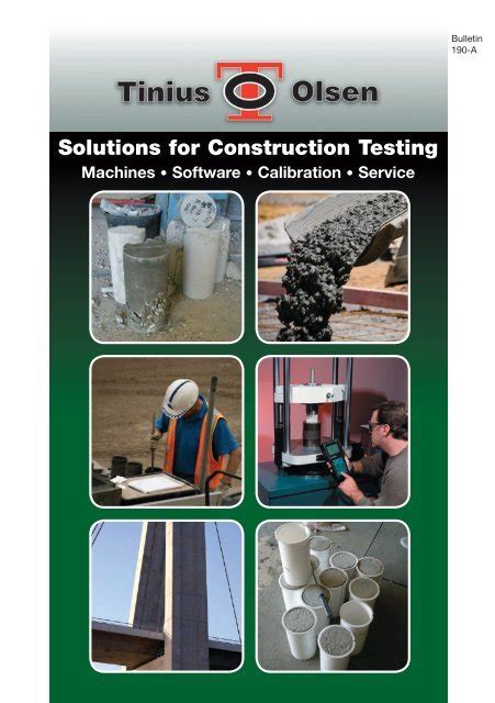 Solutions For Construction Testing Tinius Olsen Doc