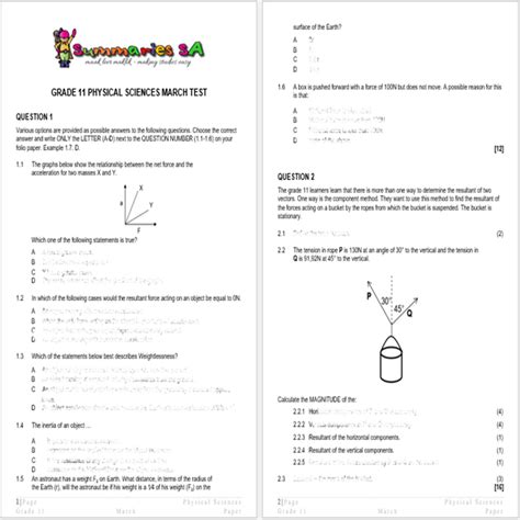 Solutions For Physical Science March 2014 Control Paper PDF