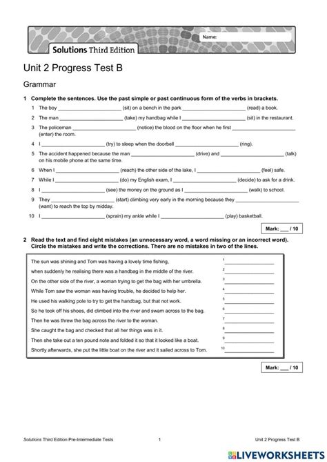 Solutions Intermediate Progress Test Unit 2 Answer Reader