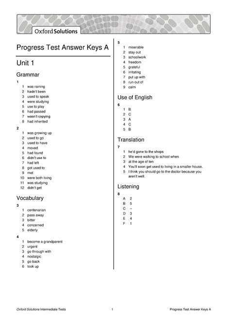 Solutions Intermediate Progress Test Unit 8 Kindle Editon