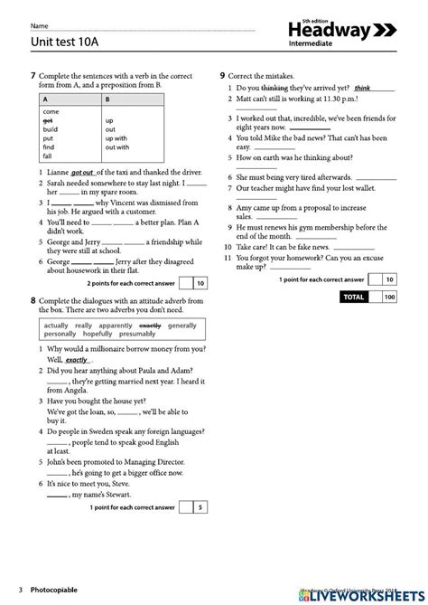 Solutions Intermediate Unit 10 A Test Kindle Editon