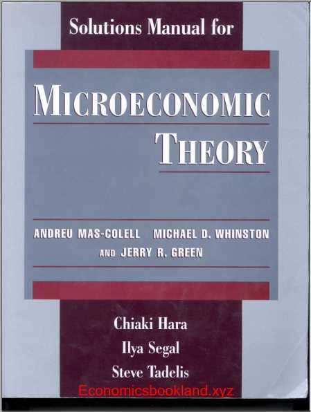 Solutions Manual For Microeconomic Theory Download PDF
