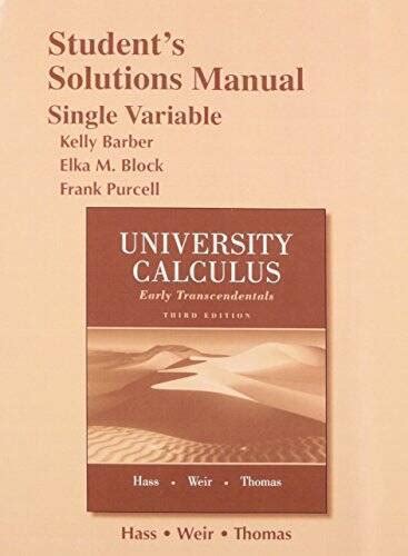 Solutions Manual For University Calculus Epub