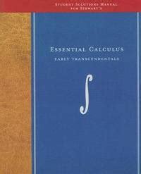 Solutions Manual Stewart 1st Edition Essential Calculus Reader