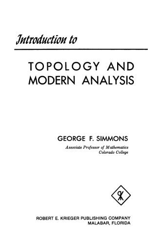 Solutions Simmons Introduction To Topology PDF