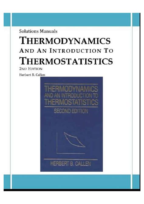 Solutions Thermodynamics By Callen Epub