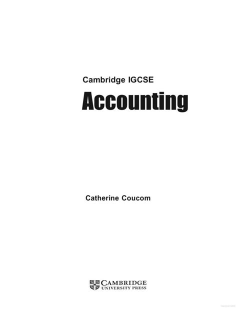 Solutions To Cambridge Unit 4 Accounting PDF